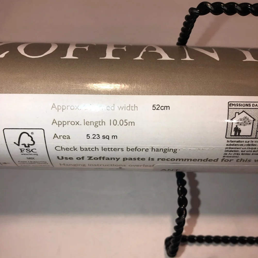 New Anthropologie Zoffany Eleonora Floral Jade Rose Eleonora Wallpaper Wall Art